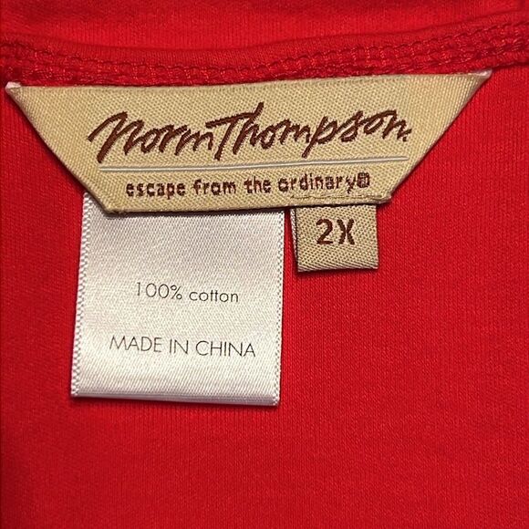 Norm Thompson red tank top - Picture 4 of 6